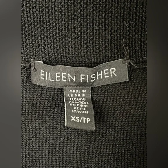 Eileen Fisher Fine Merino Double-knit Black & Gray Stripe Knee Skirt Size XS - Picture 6 of 7